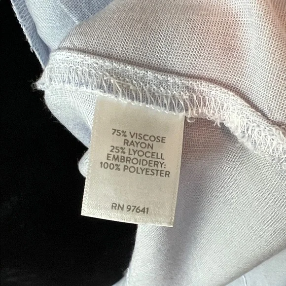 J.Jill Blue and White Embroidered Dress Button Down Pockets Size Medium - Picture 9 of 9